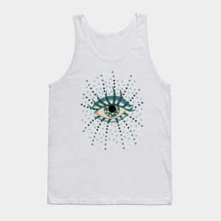 Dotted Blue Eye Tank Top